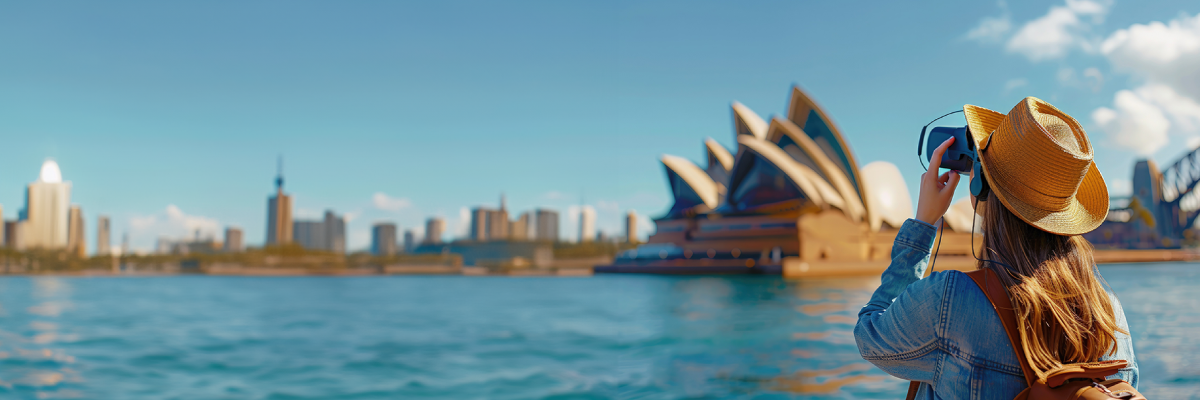 travelers is taking a picture of Sydney Opera House